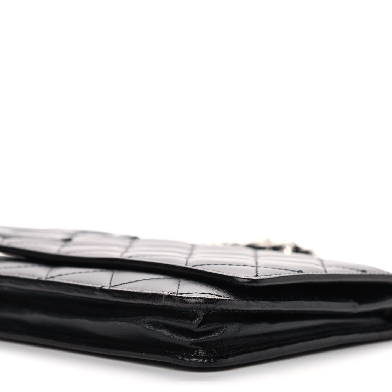 Chanel Calfskin Quilted Cambon Wallet On Chain WOC Black 11 of 11