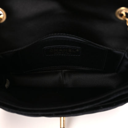 Chanel Velvet Quilted Small Camellia Flap Black 5 of 10