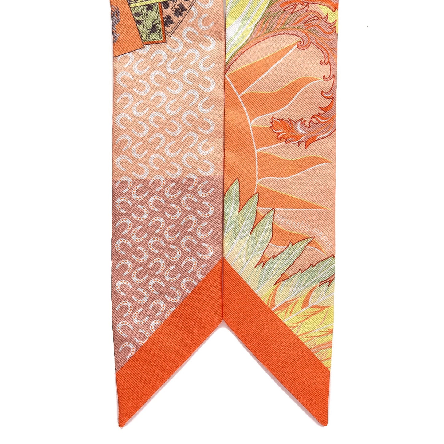 Silk Cheval Phoenix Twilly Orange Jaune Vif Vert