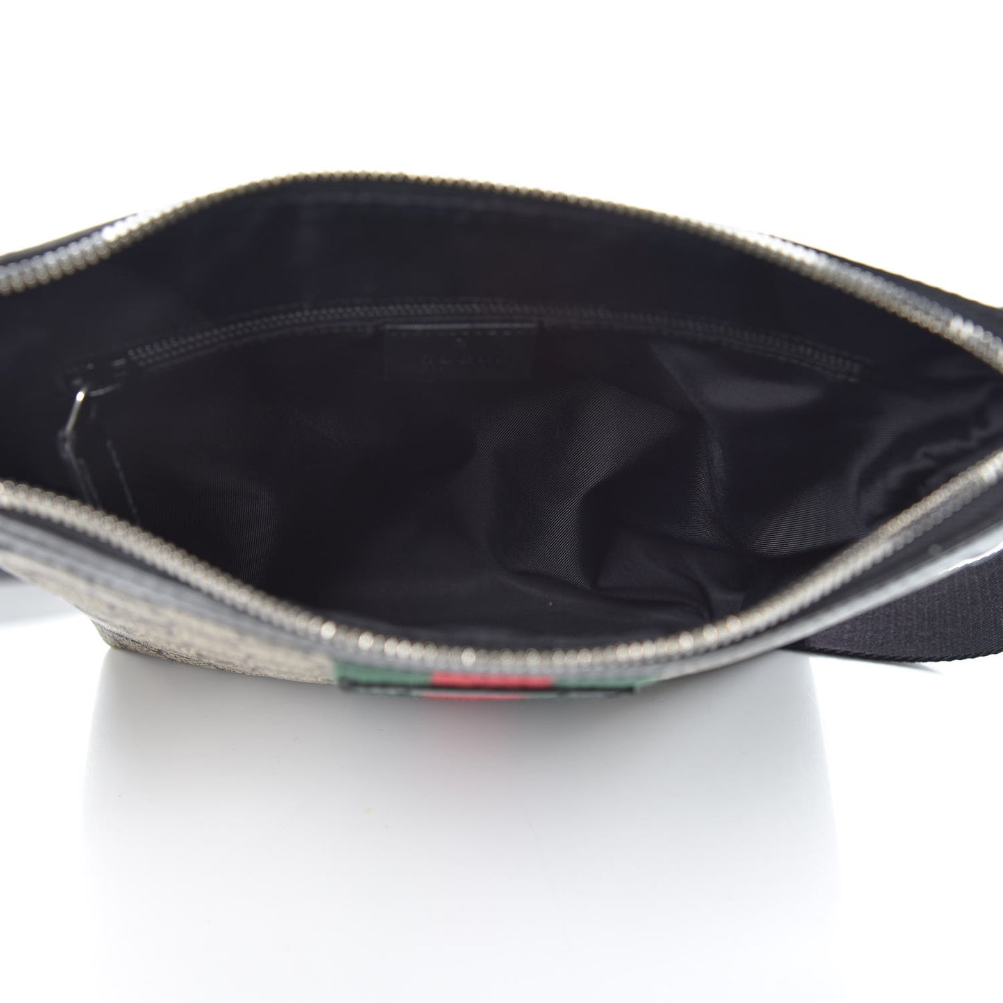 GG Supreme Monogram Web Messenger Bag Black