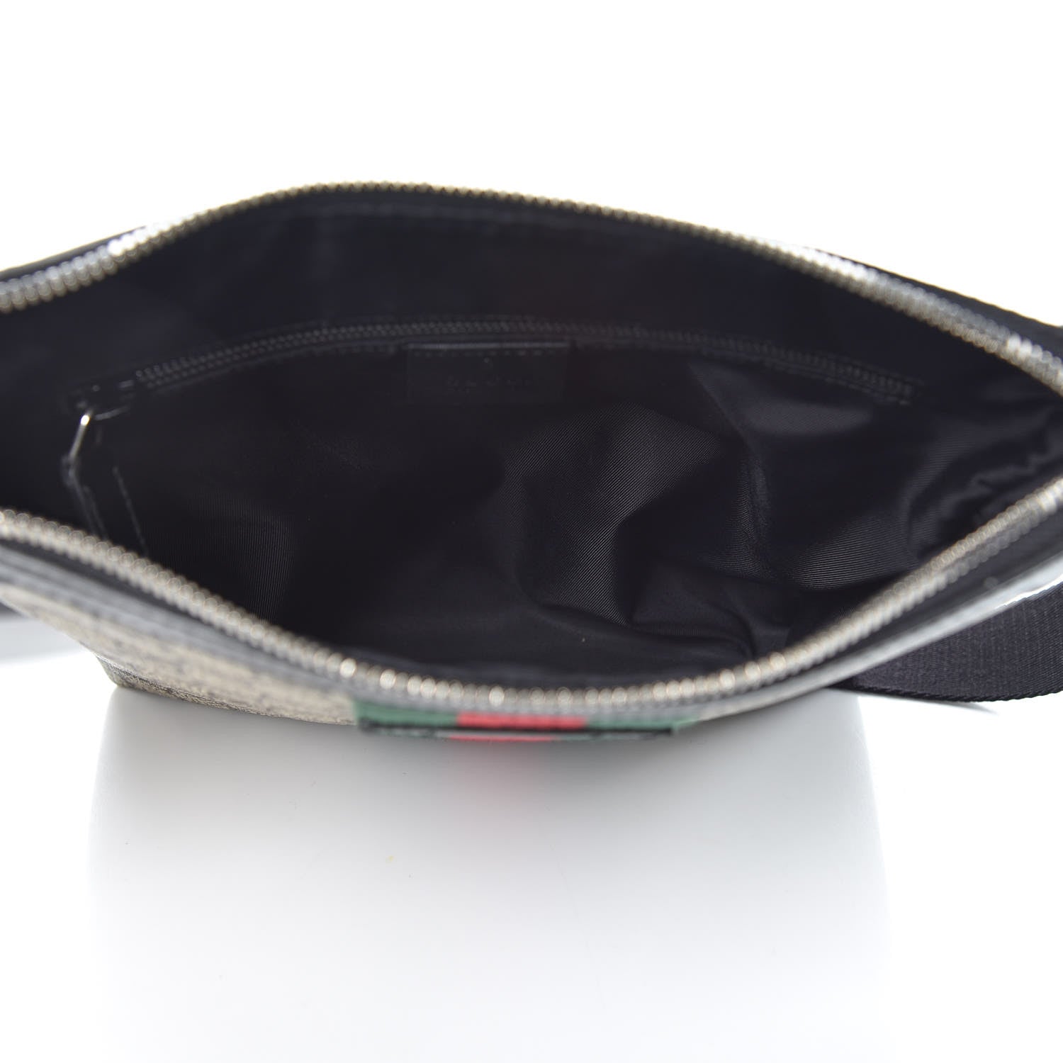 Gucci GG Supreme Monogram Web Messenger Bag Black 7 of 12