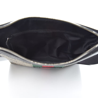 Gucci GG Supreme Monogram Web Messenger Bag Black 7 of 12