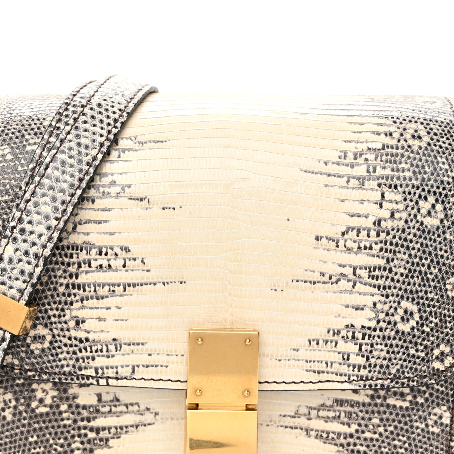 Celine Lizard Small Classic Box Flap Bag Natural 7 of 9