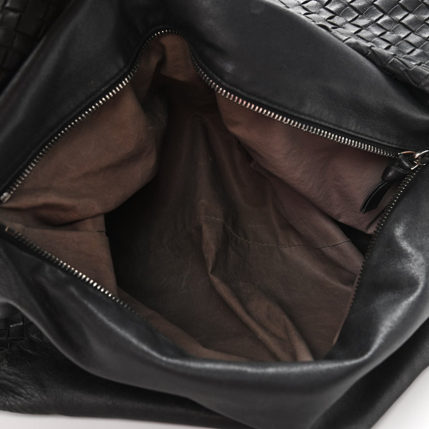 Nappa Intrecciato Large Knot Hobo Black
