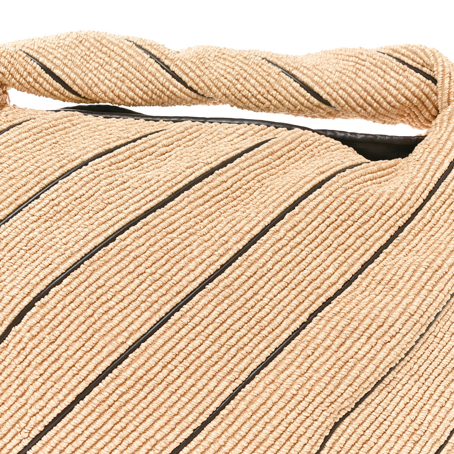 Bottega Veneta Raffia Striped Large Hop Natural Fondant 9 of 11