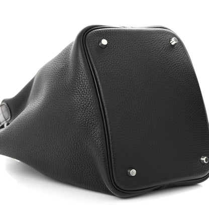 Hermes Taurillon Clemence Matte Alligator Picotin Lock Touch 22 MM Black 9 of 12