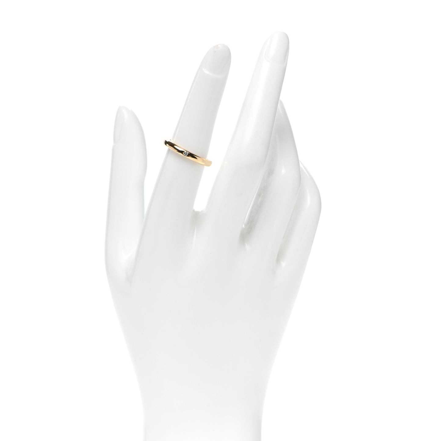 18K Yellow Gold Diamond Elsa Peretti Band Ring 53 6.25