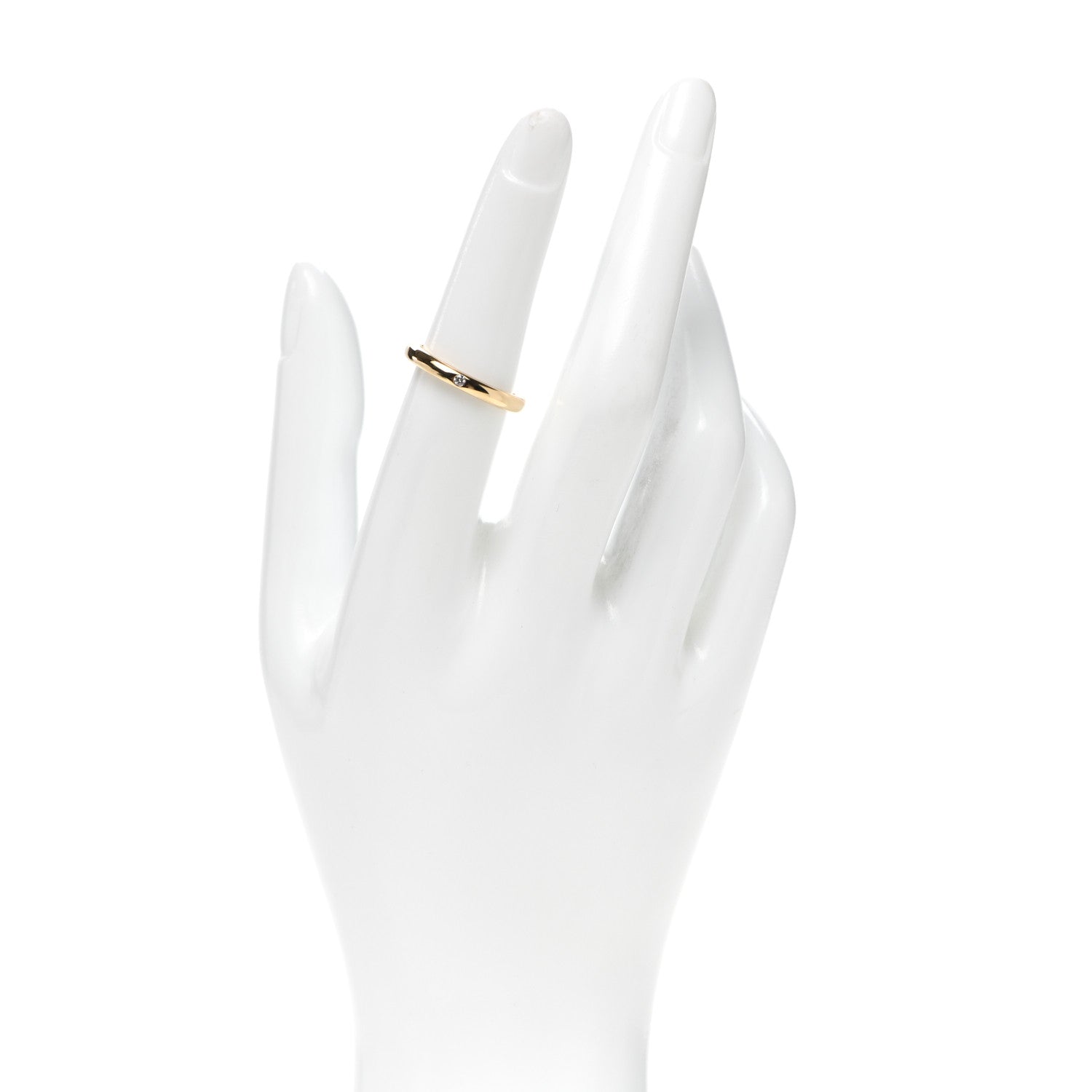 Tiffany 18K Yellow Gold Diamond Elsa Peretti Band Ring 53 6.25 2 of 5