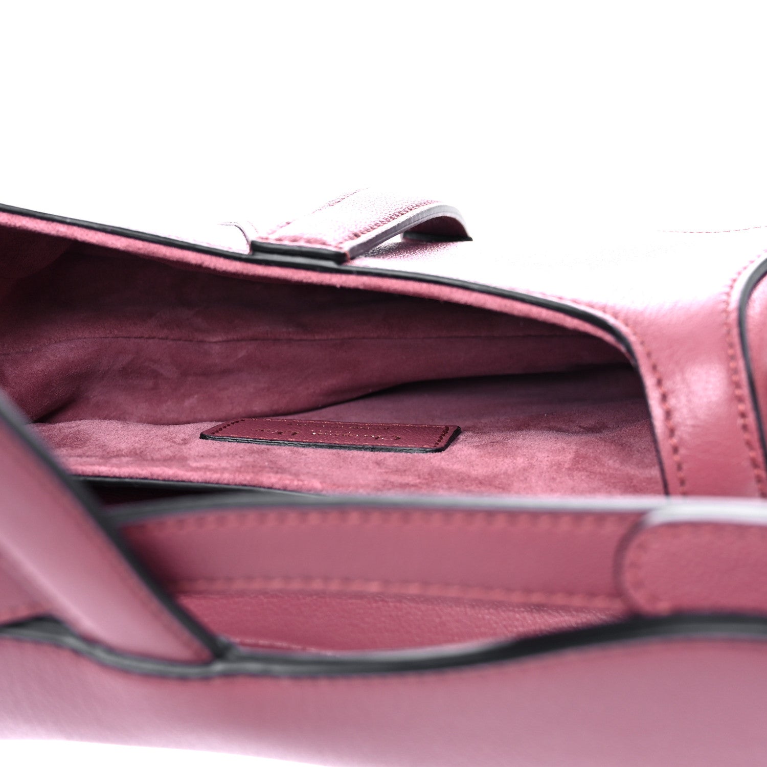 Christian Dior Grained Calfskin Mini Saddle Bag Mallow Rose 5 of 9