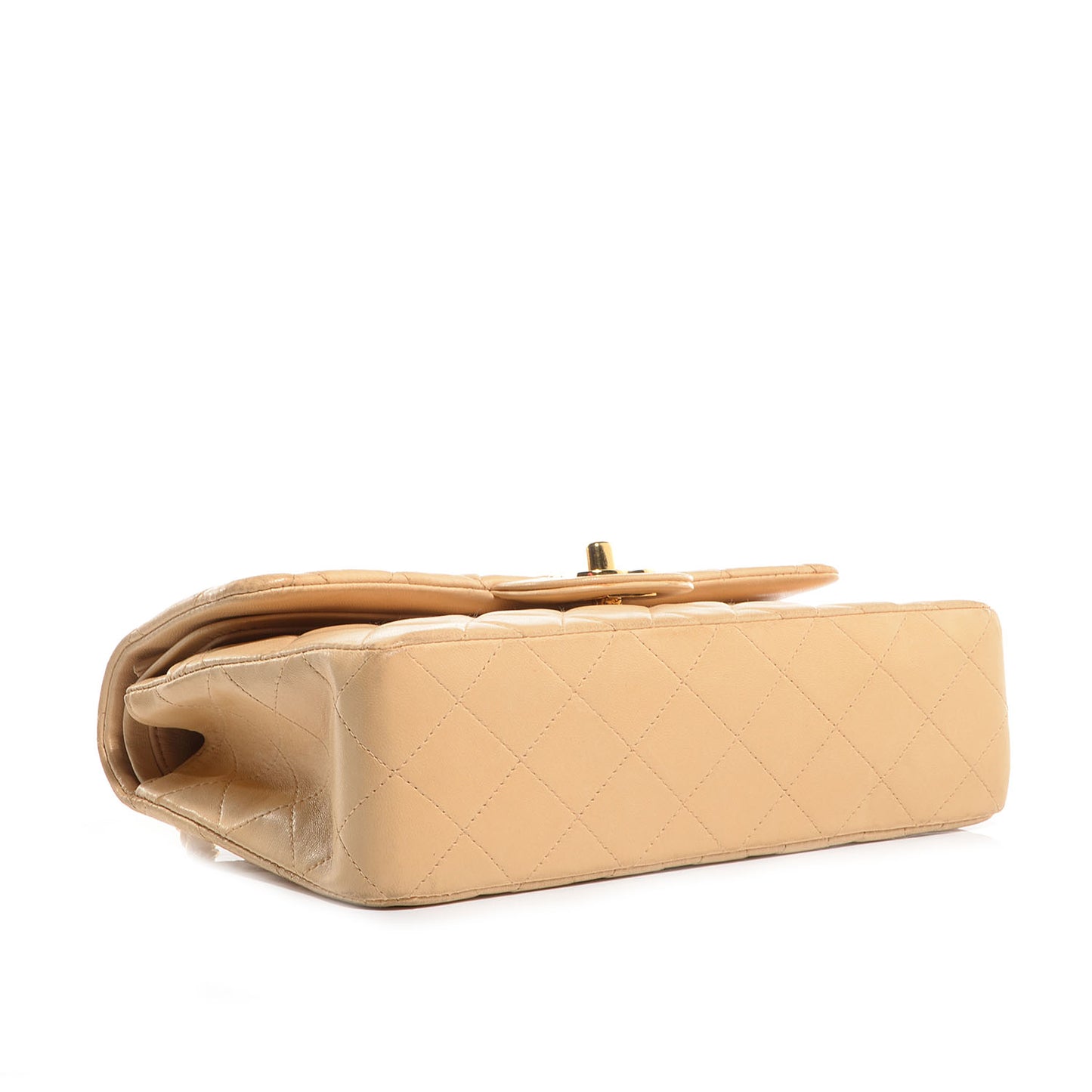 Lambskin Small Double Flap Beige