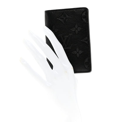 Louis Vuitton Calfskin Monogram Shadow Pocket Organizer Black 2 of 6