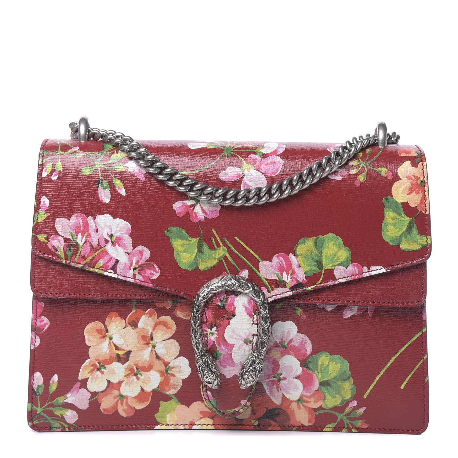 Gucci Calfskin Blooms Print Medium Dionysus Shoulder Bag Romantic Cherry Multicolor 1 of 10