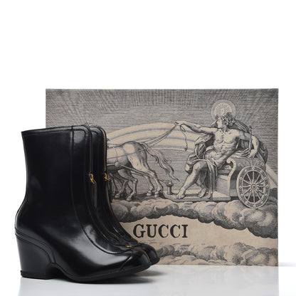 Gucci Rubber GG Zip Ankle Boots 37.5 Black Smile Yellow Heron Red 9 of 9