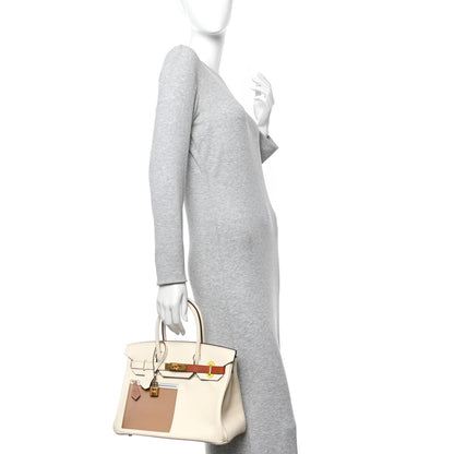 Hermes Swift Colormatic Birkin 30 Nata Chai Cuivre Lime Mauve Sylvestre Bleu Brume 2 of 12