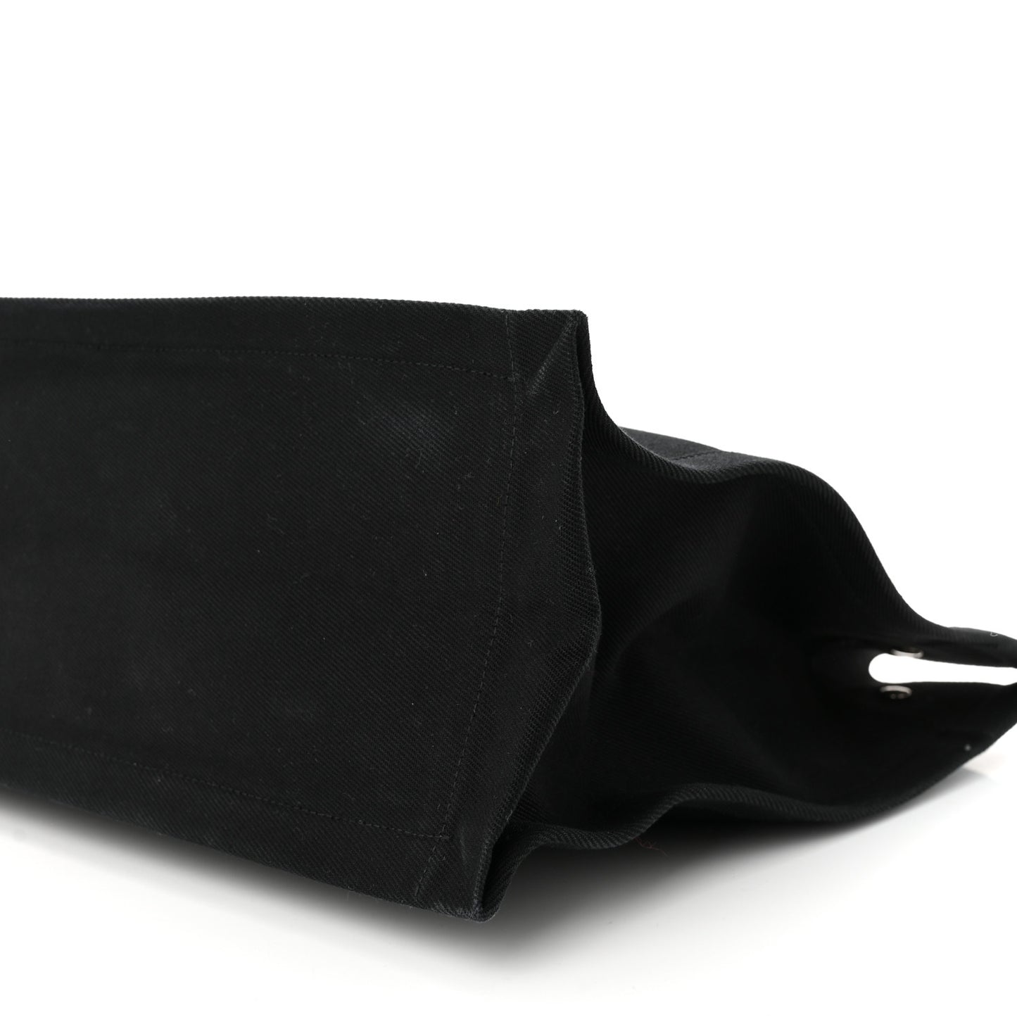 Linen Calfskin Rive Gauche Tote Black