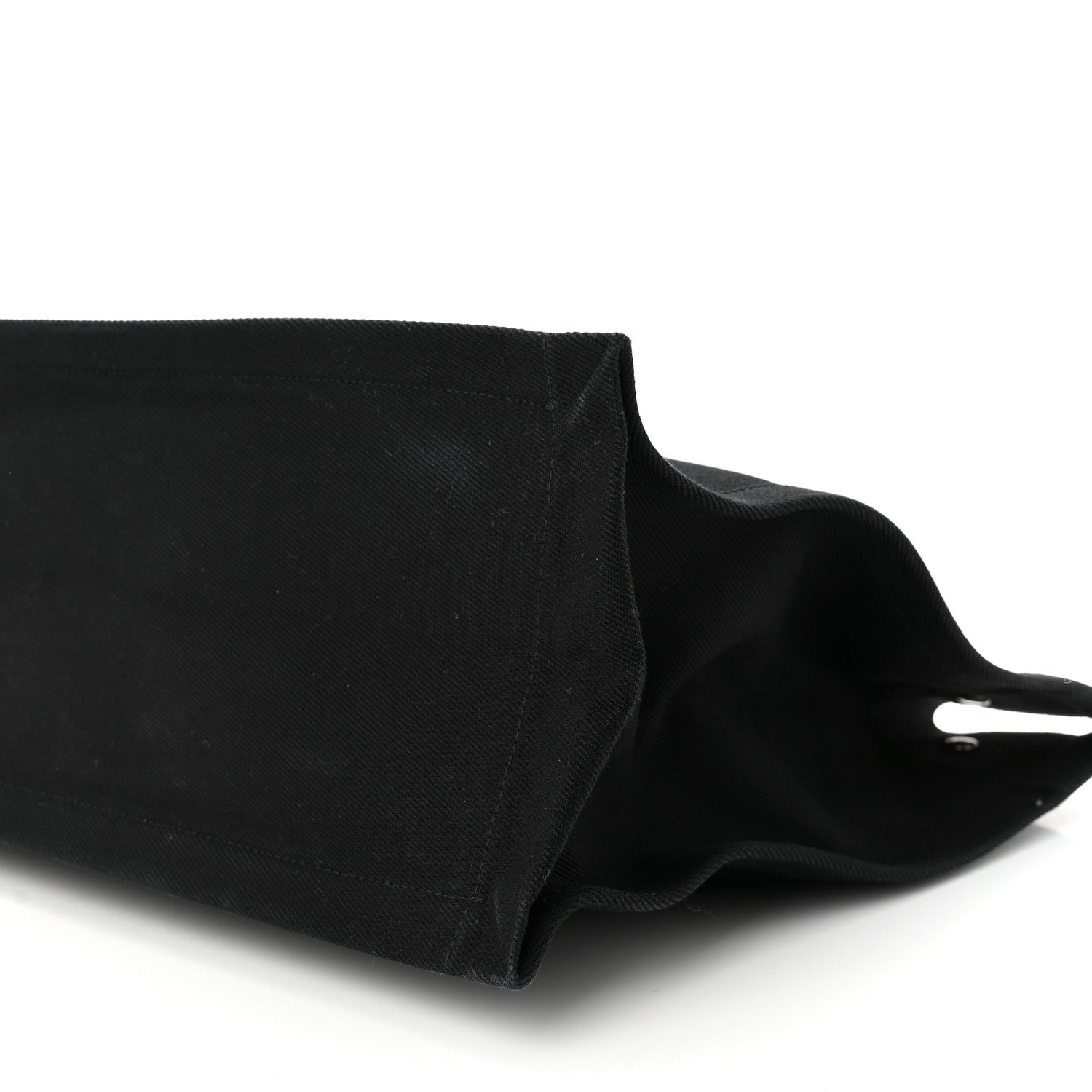 Saint Laurent Linen Calfskin Rive Gauche Tote Black 10 of 10