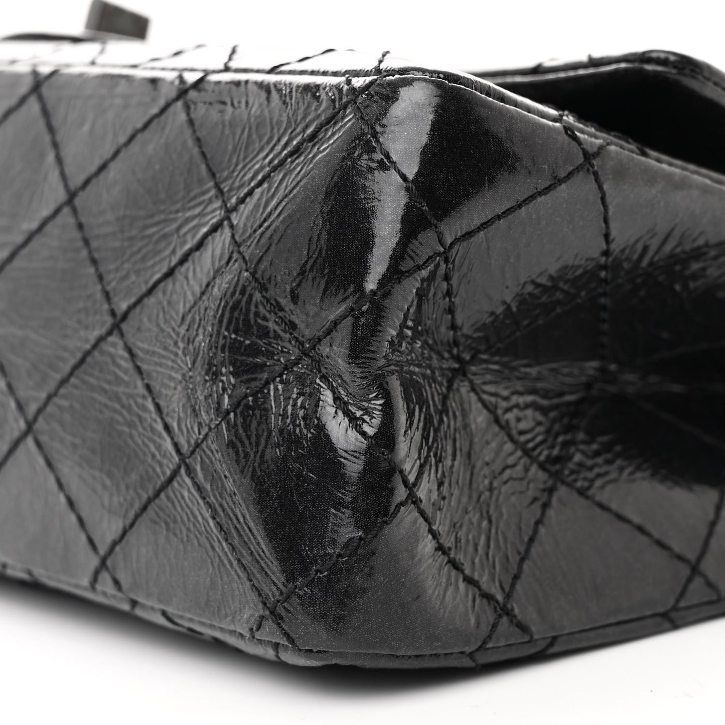 Glazed Calfskin Quilted 2.55 Reissue 226 Flap So Black