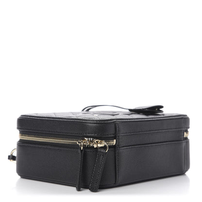 Chanel Caviar Quilted Medium CC Filigree Vanity Case Black 4 of 11