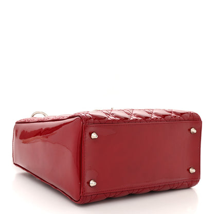 Christian Dior Patent Cannage Medium Lady Dior Red 3 of 9