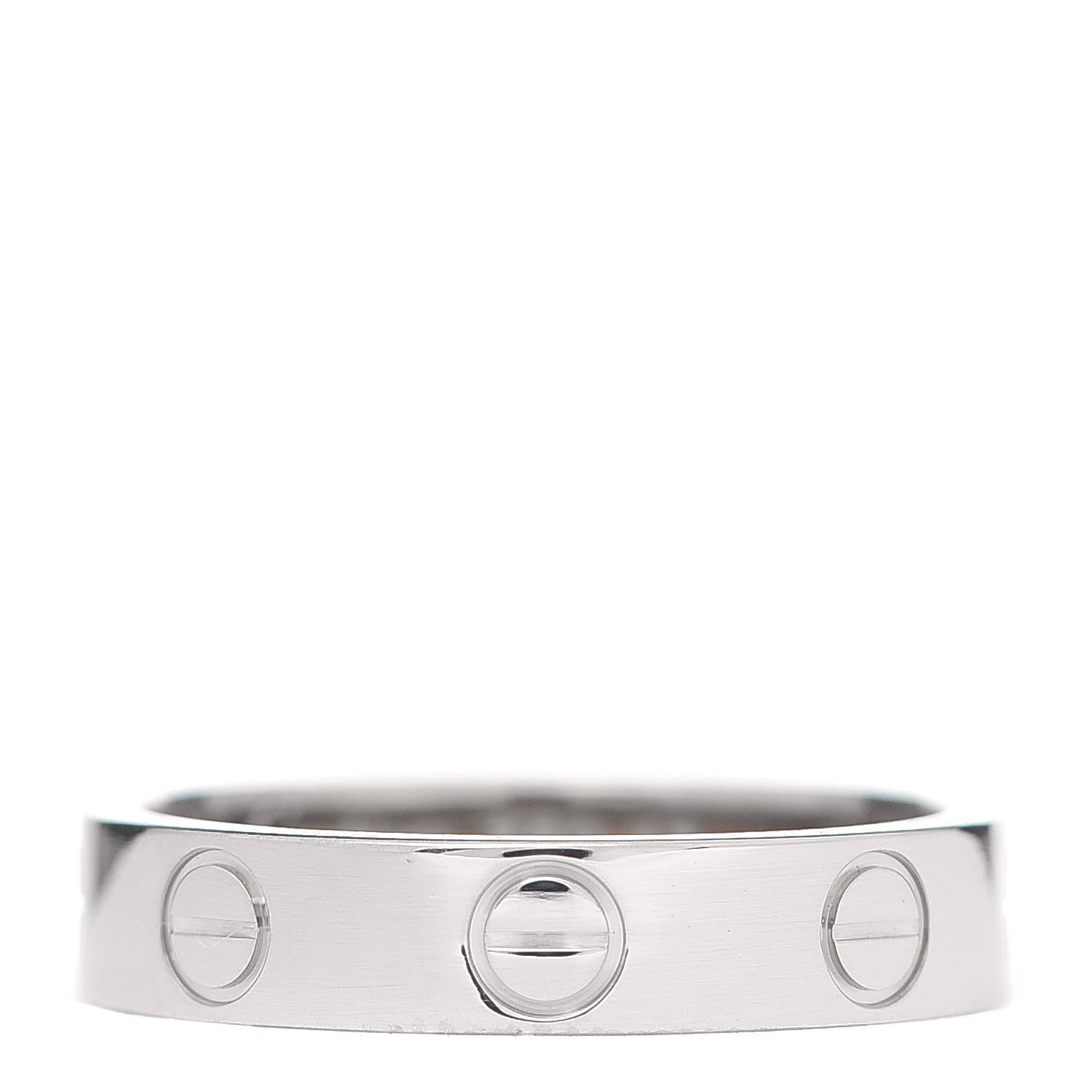Cartier 18K White Gold 3.5mm LOVE Wedding Band Ring 47 4 1 of 4