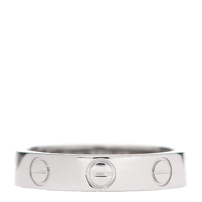 Cartier 18K White Gold 3.5mm LOVE Wedding Band Ring 47 4 1 of 4