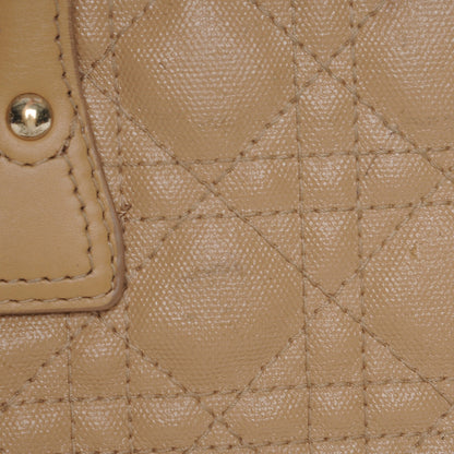 Christian Dior Coated Canvas Cannage Small Panarea Tote Beige 11 of 18