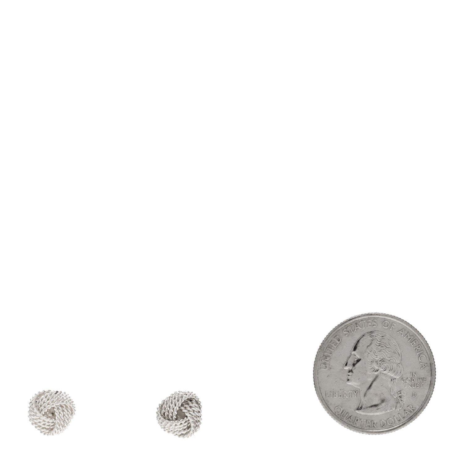 Tiffany Sterling Silver Twist Knot Earrings 2 of 4