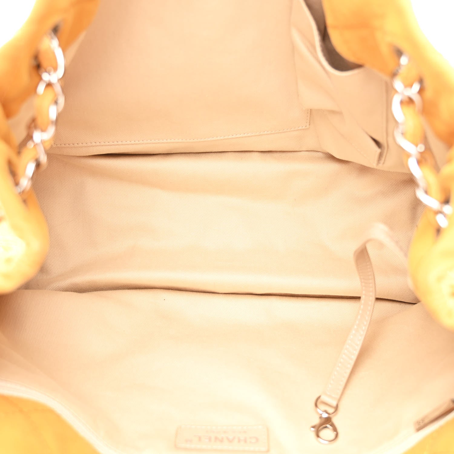 Chanel Ultra Soft Suede Calfskin Natural Beauty Tote Yellow 5 of 10