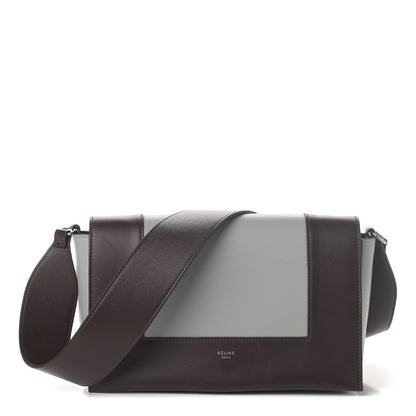 Celine Shiny Smooth Calfskin Medium Frame Shoulder Bag Burgundy Pearl Blue 1 of 10