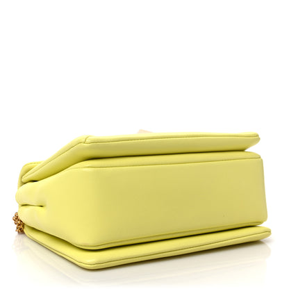 Valentino Garavani Nappa One Stud Chain Clutch Pale Yellow 4 of 9