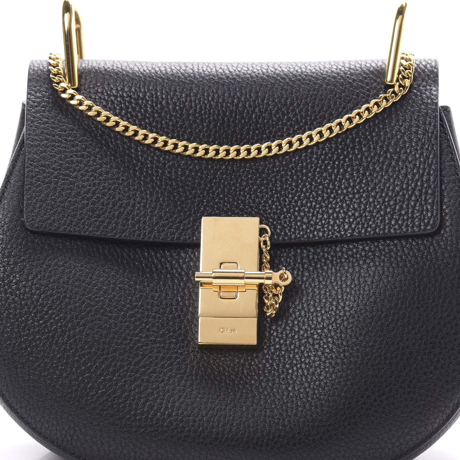 Chloe Grained Lambskin Drew Shoulder Bag Black 8 of 10