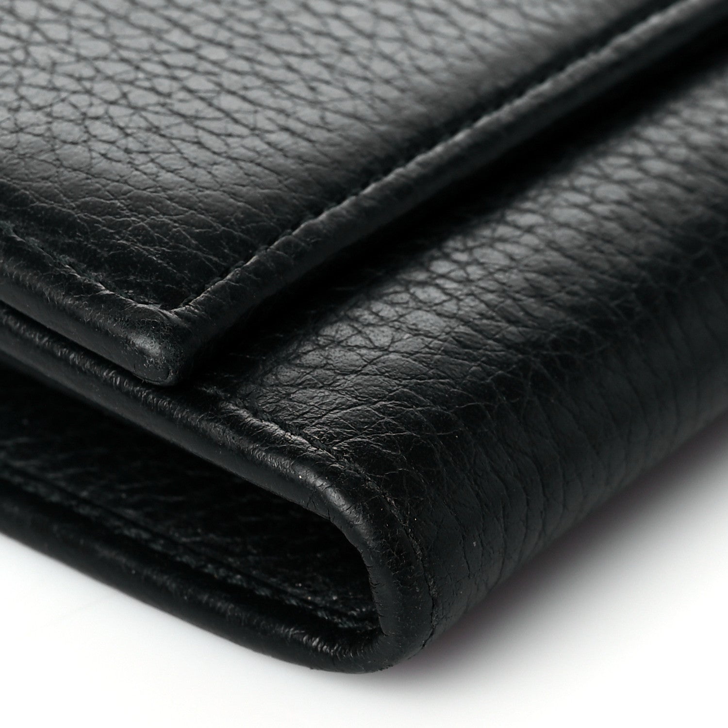 Gucci Calfskin Petite GG Marmont Wallet Chain Bag Black 9 of 10