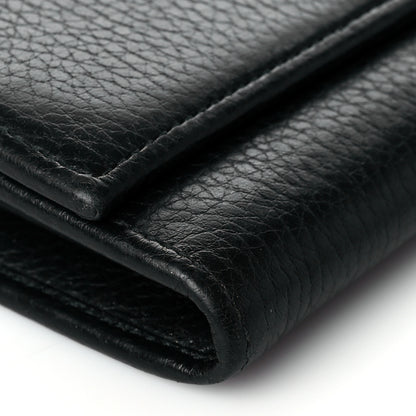 Gucci Calfskin Petite GG Marmont Wallet Chain Bag Black 9 of 10