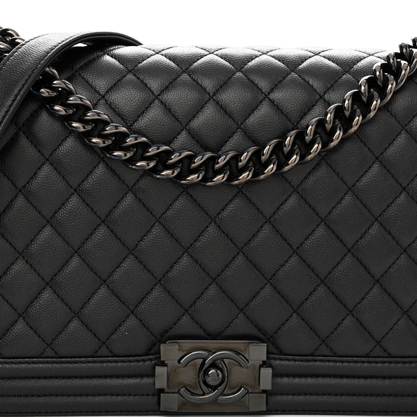 Caviar Quilted New Medium Boy Flap So Black