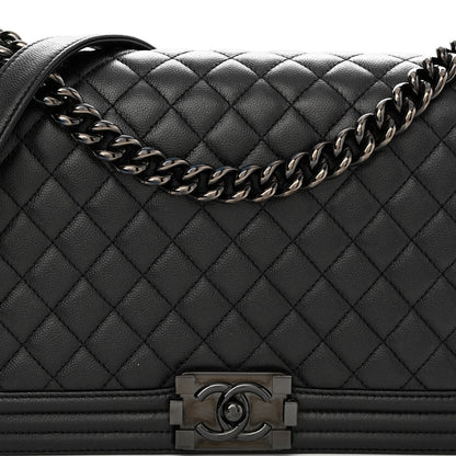 Chanel Caviar Quilted New Medium Boy Flap So Black 8 of 12