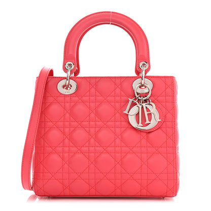 Christian Dior Lambskin Cannage Medium Lady Dior Pink 1 of 9