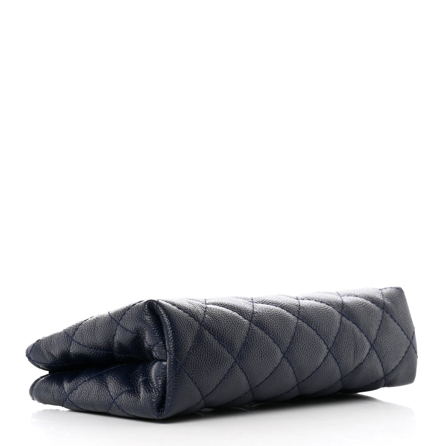Caviar Quilted Cosmetic Case Navy