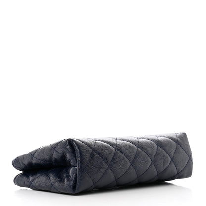 Chanel Caviar Quilted Cosmetic Case Navy 4 of 9