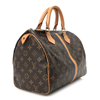Louis Vuitton Monogram My LV Heritage Speedy 30 Yellow Blue Marine 3 of 11