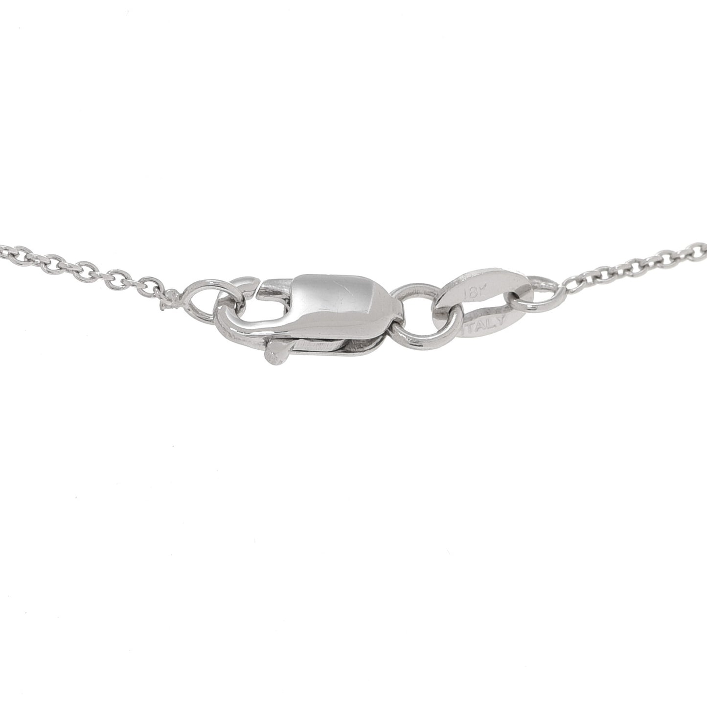 18K White Gold Diamond Tiny Treasures Pretzel Pendant Necklace