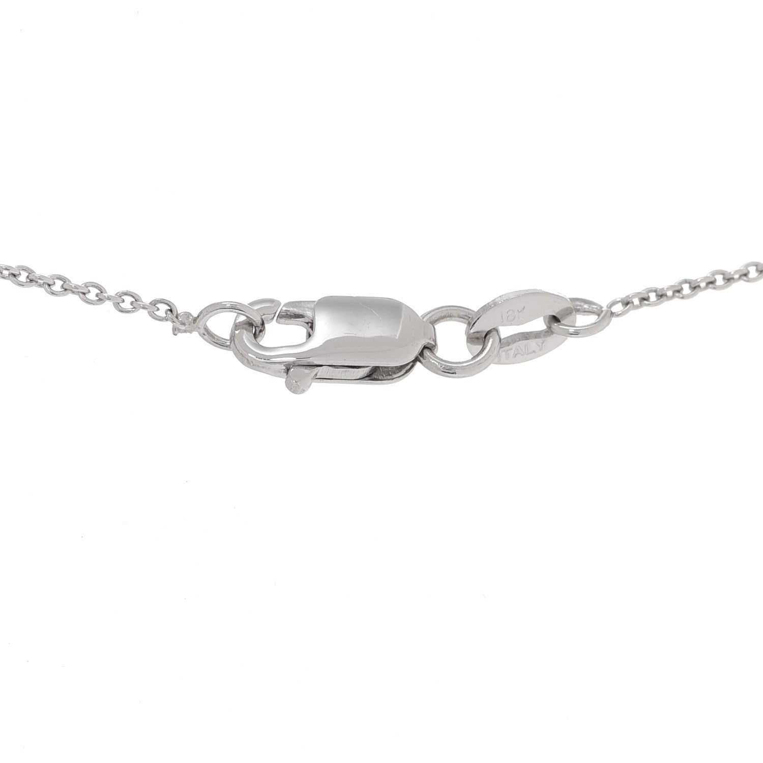 Roberto Coin 18K White Gold Diamond Tiny Treasures Pretzel Pendant Necklace 4 of 5