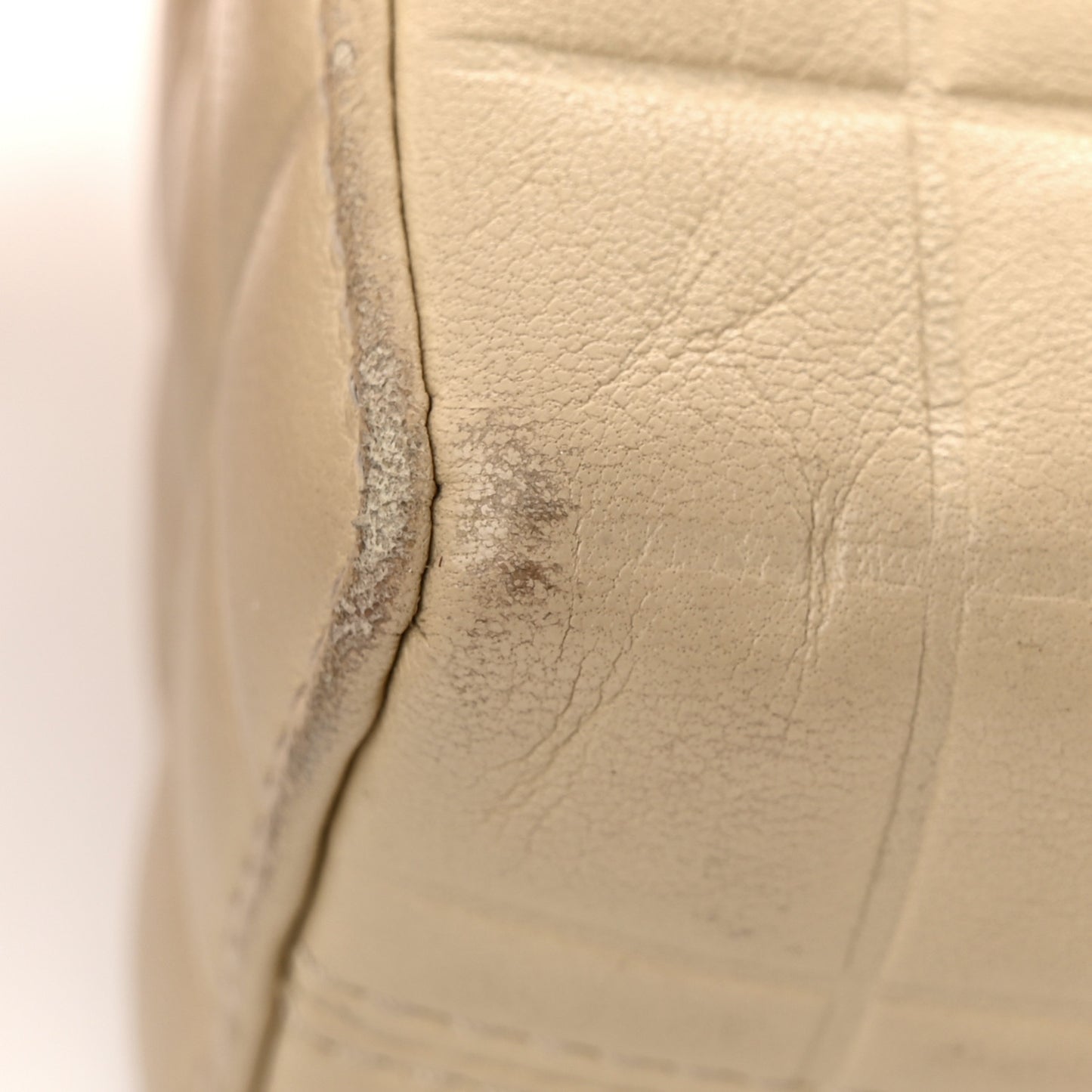 Lambskin Quilted CC Chocolate Bar Shoulder Bag Beige