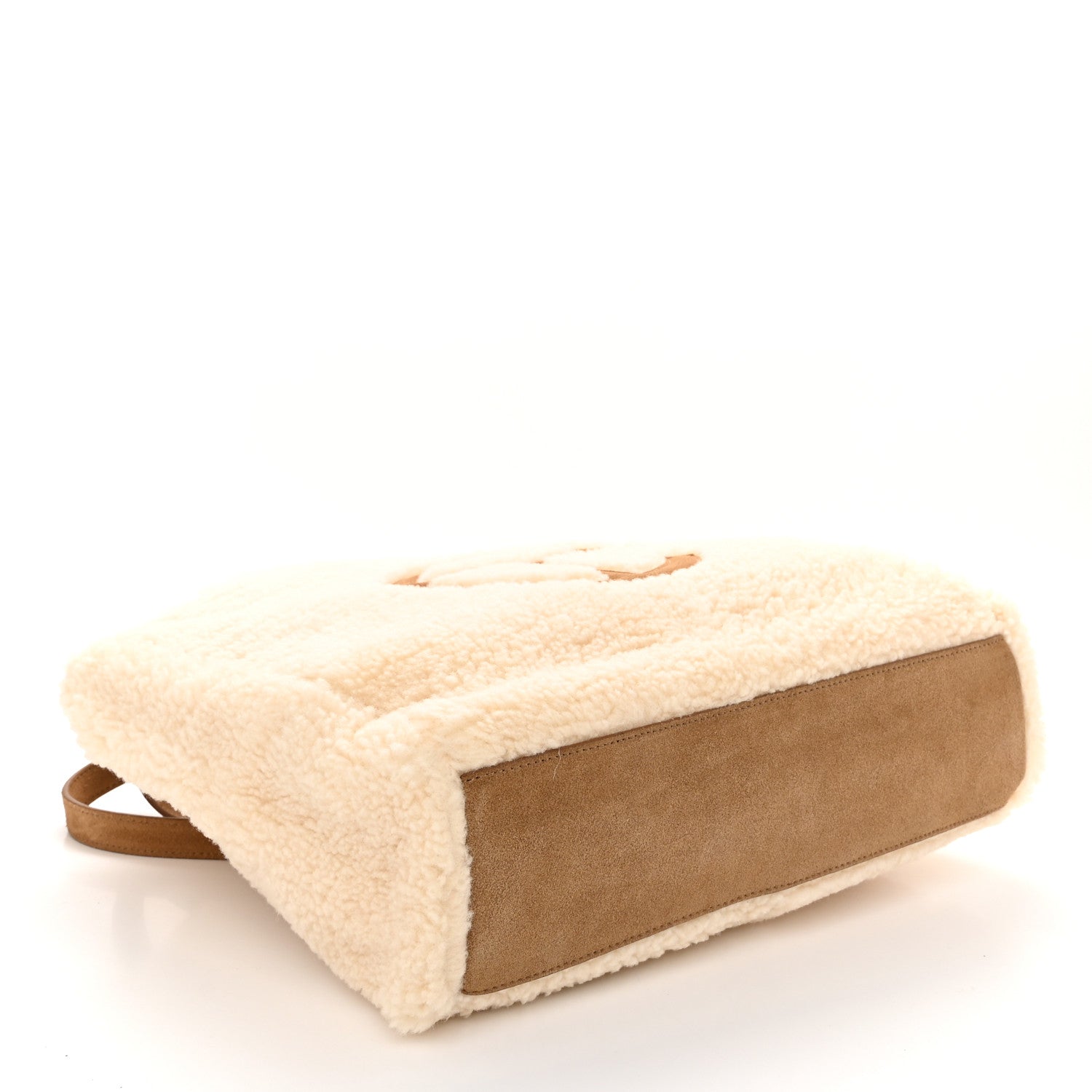 Telfar X UGG Suede Shearling Medium Shopping Bag Natural 4 of 11