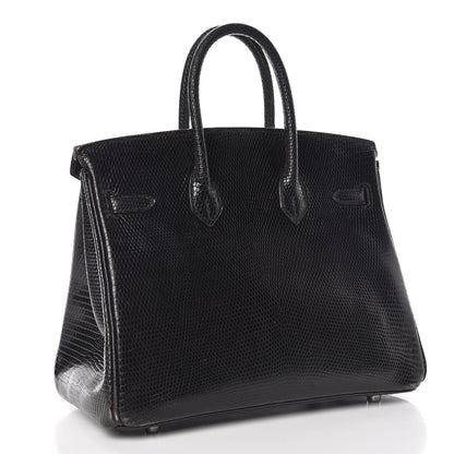 Hermes Lizard Birkin 25 Black 3 of 50
