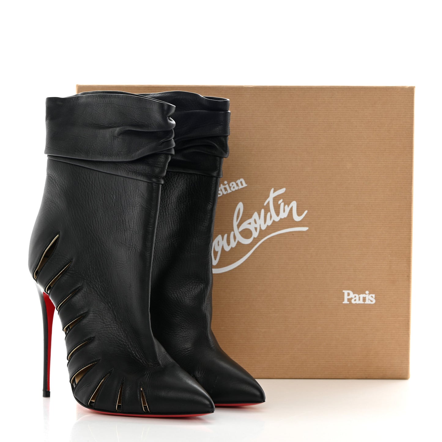 Calfskin Chiffon Fontabooty 120 Ankle Booties 38 Black