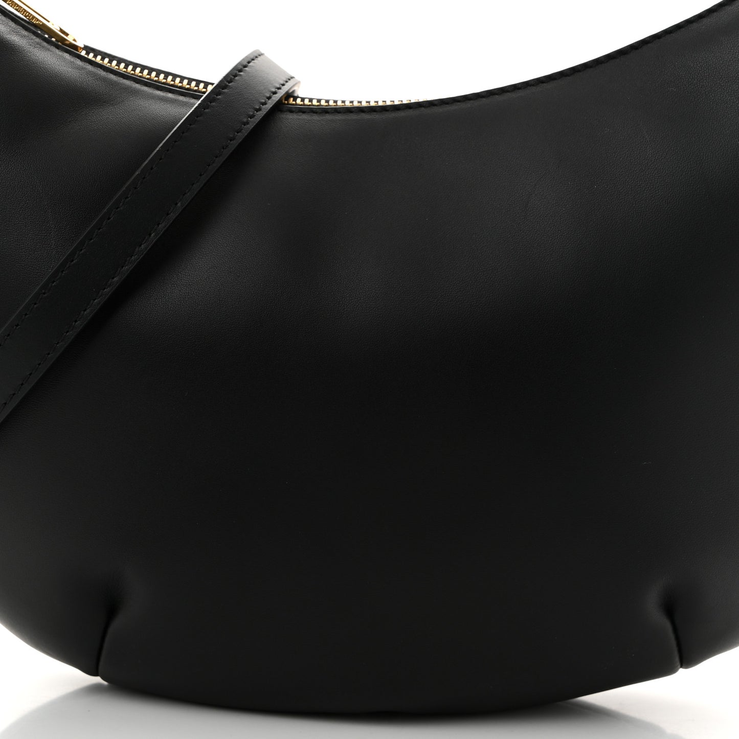 Calfskin Paperclip Hobo Bag Black