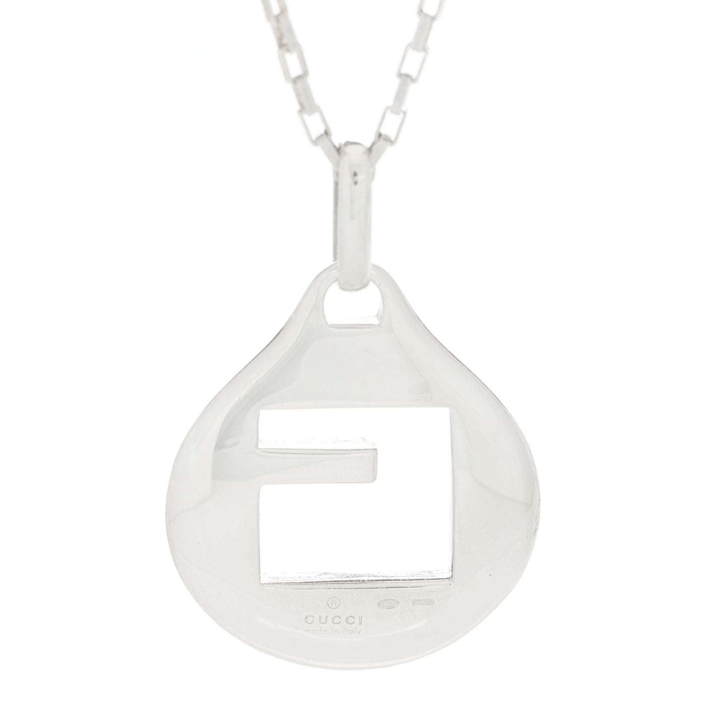 Sterling Silver Icon G Pendant Necklace