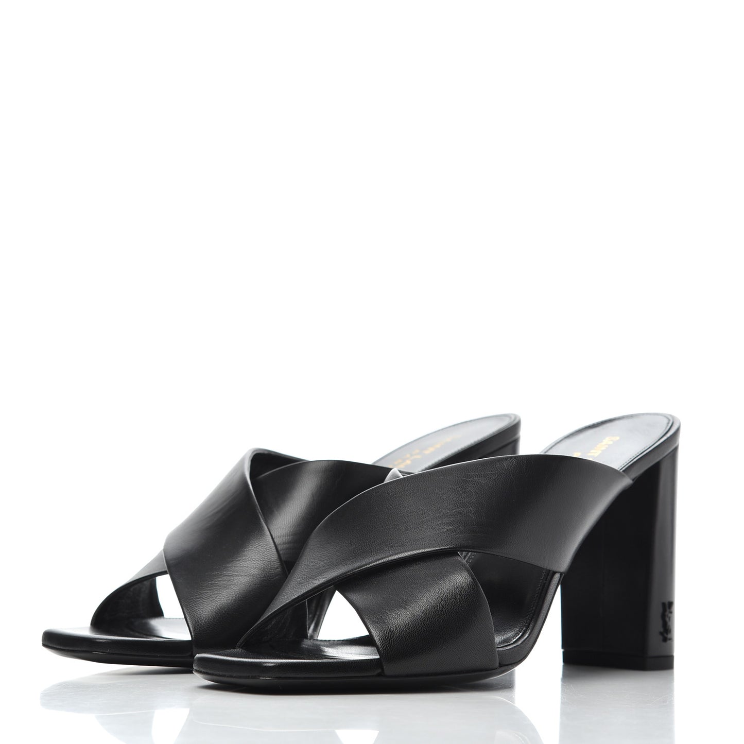 Calfskin LouLou Mules 38.5 Black