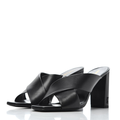 Saint Laurent Calfskin LouLou Mules 38.5 Black 3 of 15