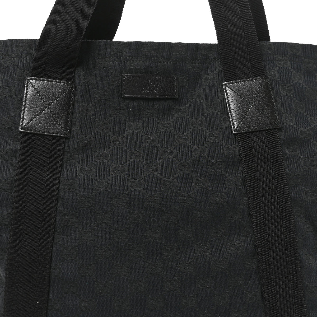 GG Monogram Medium Handle Vertical Tote Black